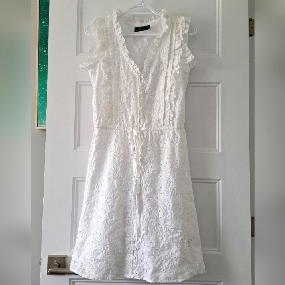 Polo Ralph Lauren Eyelet Linen Dress